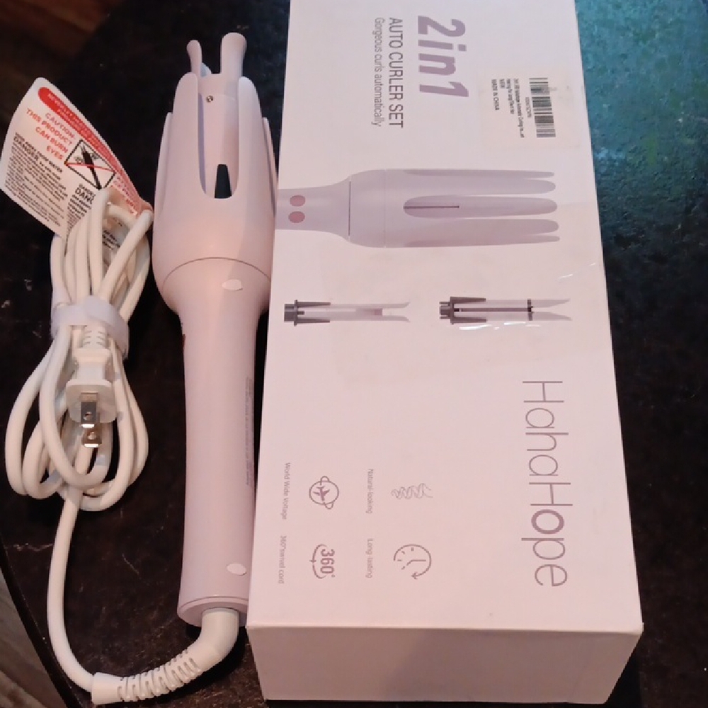2-in-1 Auto Curler Set - White